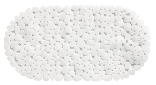 Wohnideenshop Badewanneneinlage Antirutschmatte 35cm x 67cm STONE Steinoptik in weiß und andere Farben zum auswählen