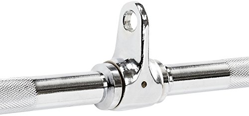 Gorilla Sports Latzug Stange gerade Hufgriff inkl. Drehgelenk Chrom für Kraftsport Krafttraining Fitness Bodybuilding - 3