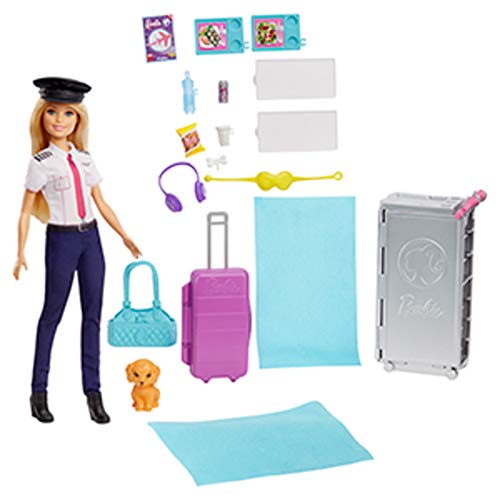 Barbie GJB33 - Reise Traumflugzeug Flugzeug mit Puppe und Zubehör ...