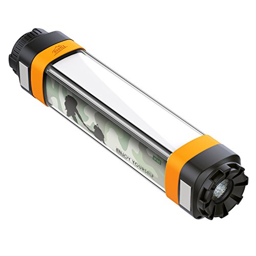 HiHiLL Campinglampe 280lm Ultra Hell mit 4400mAh Powerbank, IP68 Wasserdicht, 7 Lichtmodi, Wiederaufladbare Taschenlampe für Outdoor-Aktivitäten und Alltagsleben (LT-SET2)