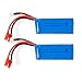 Produktbild QUINTRA 2pcs 7.4V 2500mAh 25C verbesserte Batterie für Syma X8C X8W X8G RC Drone Quadcopter