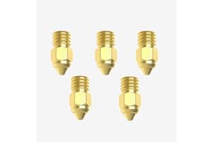 Creality Zestaw dysz MK-ST do Ender 3 S1 Pro i Ender 3 V2 Neo, części do drukarki 3D 0,25 mm, 0,4 mm, 0,6 mm, 0,8 mm, zestaw dysz ze stopu miedzi do Ender 3 S1 i Ender 3 Neo