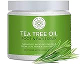 Pure Body Naturals Foot Soak With Tea Tree Oil And Epsom Salt - 20 Oz - Tea Tree Essential Oils Foot Bath Fights Fungus & Bacteria, Soothes Aches & Pains & Helps Soften Corns & Calluses (1 Pack)