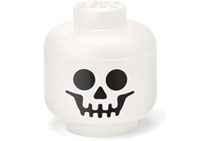 Room Copenhagen Pojemnik Głowa LEGO, Biały/Czarny, S (2.2 L)