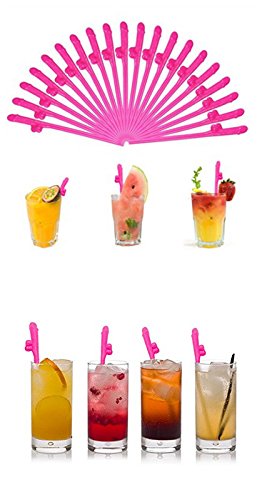 JUNGEN Penis Cocktail Strohhalme für den Junggesellenabschied und Spaßparty, ideal zum Junggesellinnenabschied 10 Stück - 2