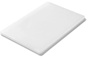 Forgast Tagliere da Cucina Professionale Plastica 45x35 cm, Grande, Tagliere Anticisvolo HACCP, per Formaggi, Pane, Facile da Pulire, Polietilene, Bianco