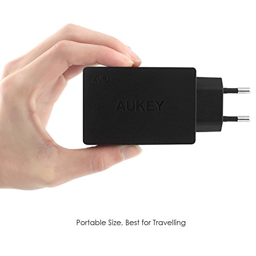 AUKEY USB Ladegerät 4 USB Ports mit AiPower Technologie 40W für iPad, iPhone 6s, Huawei und andere USB Geräte (Schwarz) - 4