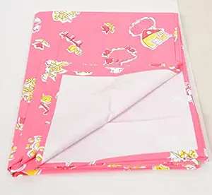 Guru Kripa Baby Products Plastic Sheet PVC Sheet for Kids Rubber Sheet for Babies Waterproof Diaper Changing Mat for Girls Boys Newborn Infants Bed Wetting Protector 100 cm X 85 cm Red 1pc