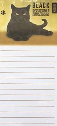 Magnetic Memo Note Pad - Retro Vintage Black Cat