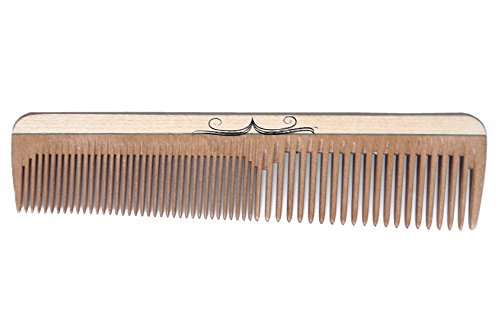 Bartpracht Bartkamm | Holzkamm (16cm) | Handgefertigt | Antistatisch | Taschenkamm | Premium Bartpracht Qualität | Naturprodukt | Made in Germany - 2