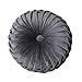 Produktbild Cushion - Fashion Super European Luxury Velvet Throw Pillow Cushion Round Fabric Handmade Pleated Wheel - Jacket Sagging 16x16 Eyebrow Japan Cover Tv Foundation Puff Stand