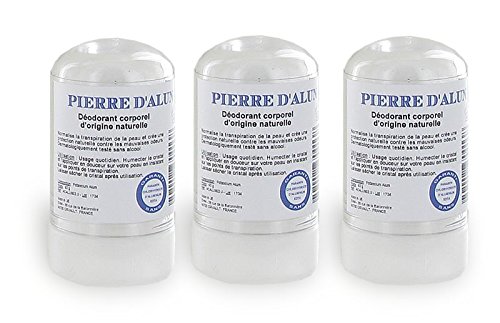 3 Stück Steine von in, Alaunstein Stick 60 g  ohne Hydrochloride Aluminium -