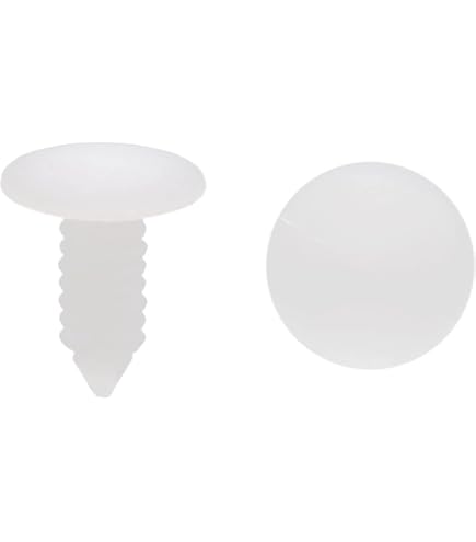 Lot De 40 Rivets En Plastique Pour Auto - Diamètre De Trou 8mm, Longueur 24mm - Blanc (X AUTOHAUX)