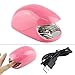 Mini USB and Battery Singel Finger Nail Lamp 3W Nail Dryer LED Curling Lamp Gel Polish Nail Art for Home Use Travel(Pink)