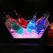 Produktbild MLXG Boot LED Eiseimer, Große kapazität Glühend Wein Champagner Eimer, Für bar Party Eisbehälter, Aufladen Transparent Transparent Acryl-Farbverläufen 95x25x30cm