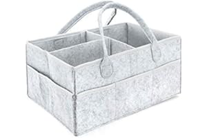 Panier de Rangement pour Bébé Renforcé - Organiseur Chambre Bébé | Rangement pour Nurserie, Range Couches Bébé, Liste de Naissance, Table à Langer, Panier Cadeau pour Fille et Garçon