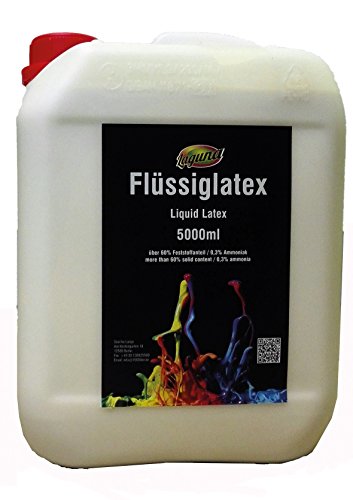 Flüssiglatex 5 Liter Latex im Kanister, naturfarben, Naturgummi flüssig, Latexmilch, Gummimilch, Sockenstopp, Halloween, Masken, Wunden, Narben