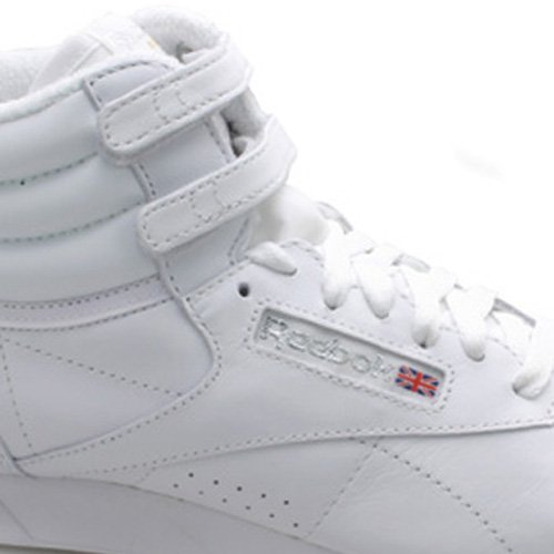 Womens Reebok FS Freestyle Hi Top White Leather Trainers UK 5