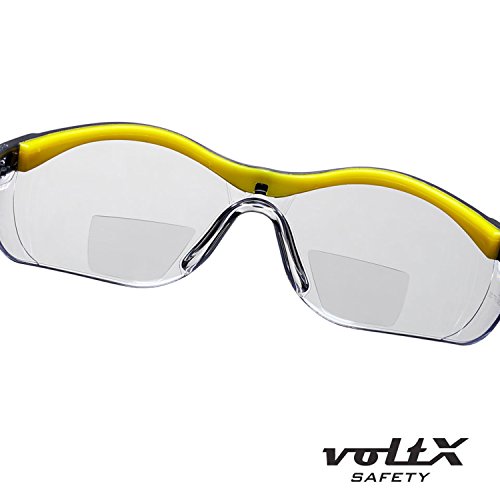 voltX GT ADJUSTABLE Bifokale Lesen Schutzbrille (KLAR +1.5 Dioptrie), CE EN166FT zertifiziert, Anti-Beschlag Beschichtung. - 3
