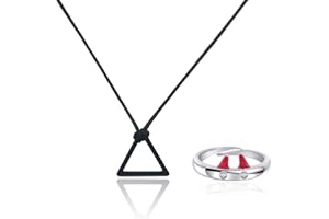 MIOTLSY Chainsaw Man Ringe Chainsaw Man Halskette niedlicher Cartoon Animation Jungen Mädchen Anhänger Halskette Geschenk Einstellbare Größe