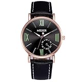 cookdate Armbanduhren männer Herrenuhr mit Datum Funktion Armbanduhr Herren Luxus-Mode-Krokodil-Kunstleder-Herren-Analoguhr-Armbanduhren BK Armbanduhr Uhren Herrenuhr Herrenarmbanduh BK