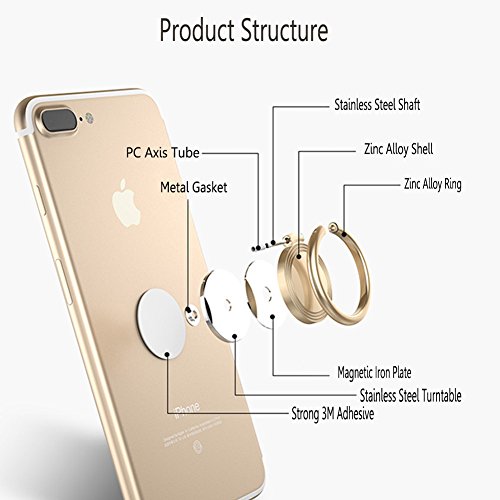 Olize anello di metallo Phone Holder stand 360Â gradi girevole impugnatura scrivania anti goccia anello cavalletto telefoni intelligenti per iPhone 7Â 8Â Plus Samsung Galaxy S8Â smartphone/tablet