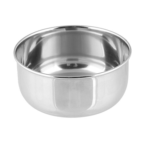 Beauty7 Silver Stainless Steel Shaving Bowl Mug Gift Set for Men Set