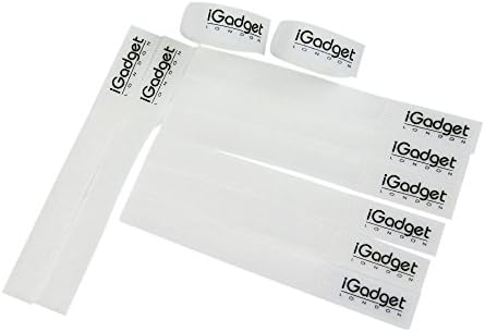 iGADGET® Top rated #1 Heavy Duty Reuseable Hook and Loop Fastener Strap, Hooks and Loops Fastener Tape, Hook &amp; Loop Cable Ties with ideal length to use as Double sided Electrical tape for wire cable tidy 180mm x 20mm - 10 Pack White