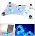 Price comparison product image Fine Essex Gadgets (FEG) - USB Crystal Blue Light 3 Cooling Cooler Fans ideal for Laptops, Notebooks, Xbox 360, Playstation 3, DVD / Blu-Ray Players - Simple Plug & Play via USB Supplied (No Power Adaptor Required)