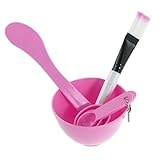 Sourcingmap DIY Homemade Mask Bowl Spoons Brush Appliances Set, Pink