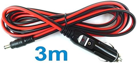 12V 5A 5000mA DC Car Charger Power Supply Adapter 5.5mmx2.1mm 2.5mm cable / lead 3m length