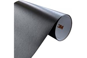 ‎M MOTOS 3M DI NOC Gebürstetes Aluminium Blau-Schwarz Autofolie Car Wrapping Folie ME 1175 30X150