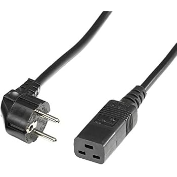 Cable De Alimentación 1.5 M - Enchufe Schuko A Conector IEC C13 Para PC, Impresora, Monitor, TV (Negro, 13 A)