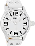 Oozoo Damenuhr mit Lederband 46 MM Weiss/Weiss C1050