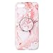 Produktbild iPhone 7/8 iPhone 7plus /8plus Handyhülle,Dewanxin Einfach Bereift Marmor Einfach mit kreative Halter Handytasche Protective Case Cover (iPhone 7plus /8plus, Rot)