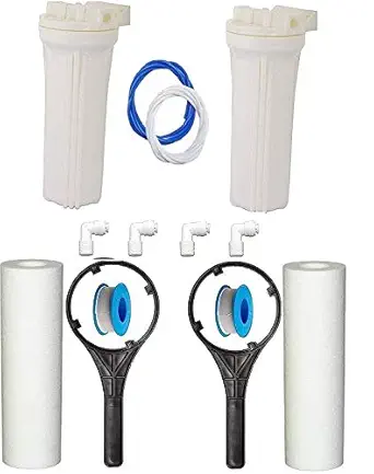 KRPLUS 100% PP 2 Pcs. Pre Filter Housing Bowl + 2 PP Spun Filter + 1/4