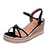 Produktbild SHE.White keilabsatz Schuhe Damen Sandalen Plateau Wedge Sandalen/Sandaletten Frauen Herde Sommer Knöchel Schnalle Sommerschuhe Offener Zeh Römische Sandalen 35-40