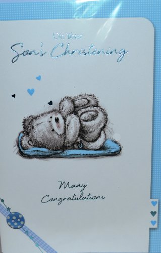 On Your Son's Christening -Many Congratulations Card