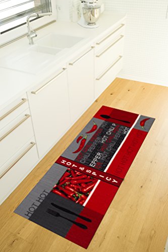 Andiamo 282565 Teppichläufer Küchenläufer Hot Pepper, Chili Schote, 67 x 200 cm, rot - 7