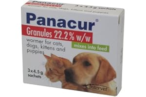 GREHGE Panacur Cat/Dog Worming Granules, 4.5 g- Pack of 3 sachets