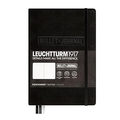 Leuchtturm1917 346703 Bullet Journal Edition Carnet de notes 240 pages Format A5 points - dotted - Noir