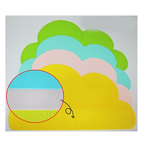 Silikon Platzset Wolke Matte Tischset Platzset Platzdeckchen Tischmatte Unterlage 47.8 x 27cm – Dunkelgrau - 4