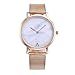 Price comparison product image LouiseEvel215 Women Men Leather Band Quartz Analog Wrist Watch