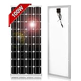 DOKIO Panneau solaire 100W 12V Mono Idéal pour toutes applications camping -car, marine - bateau, chalet - cabane, maison