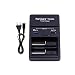 Produktbild MIUSON Universal-Akkuladegerät QC 3.0 Dual-USB-Schnellladegerät für Smartphone-Tablet 18650 26650 18350 16340,14500,10440 AA AAA Lithium 1,2 V 3,7 V NiMH-Akkus