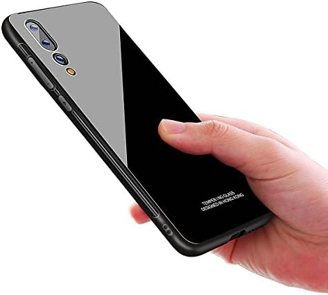 Anskp Huawei P20 Pro Case, Anskp huawei P20 Pro Glass Surface Phone Case with TPU + PC + High quality Panel Tempered Glass Design Shock Absorption Anti-Scratch Phone Case Cover for P20 Pro Smartphone (P20 Pro)