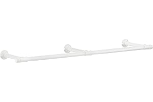 SONGMICS Perchero de Pared, Colgador de Pared, Estilo Industrial, Ahorra Espacio, 30,4 x 170 x 7 cm, Capacidad de Carga de 68 kg, Fácil Montaje, para Espacios Reducidos, Blanco Nube HSR104W01