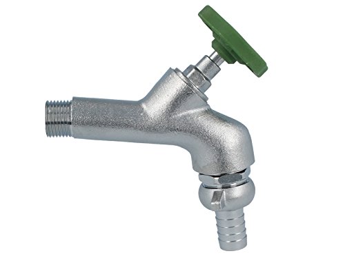 tecuro Gartenventil Auslaufhahn Auslaufventil Zapfhahn mit Handrad 1/2 Zoll matt chrom - 2