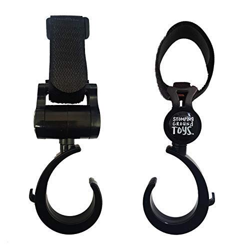 Ganci per passeggino x 2 - Gancio grande per borsa della spesa - Mamma carrozzina pratica clip per il trasporto