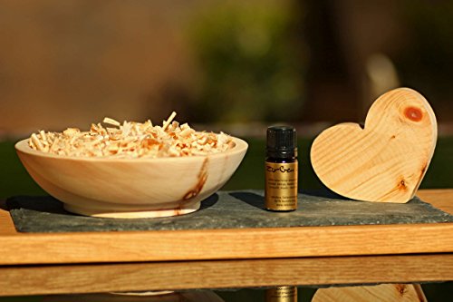 Duftset aus Zirbenholz – Schale & Späne & Herz & Zirbenöl – Deko Set „aroma“ – 4 Teilig – wirkt beruhigend auf Körper, Geist und Seele - 8